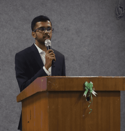 Presenting on stage